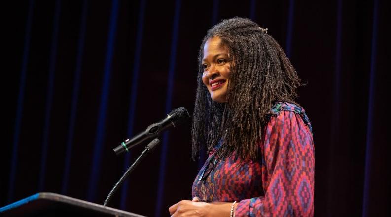 Dolen Perkins-Valdez speaks at ODU’s 47th annual Literary Festival.